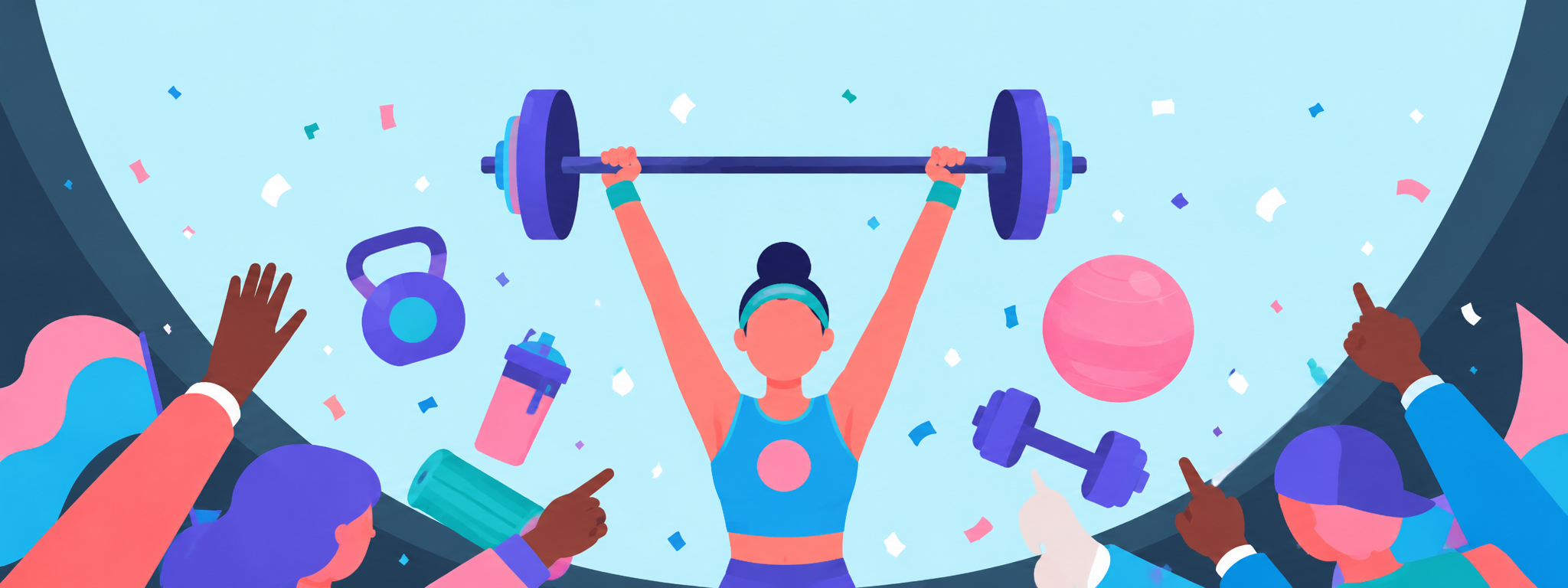 Graphic banner for fitness