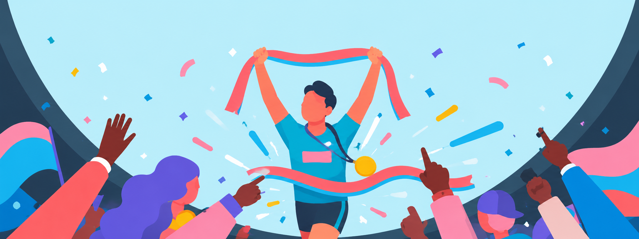 Graphic banner for running