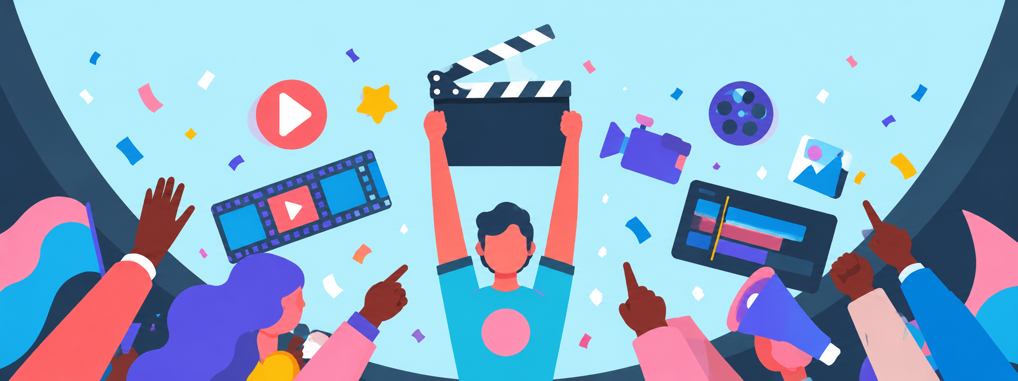 Graphic banner for video